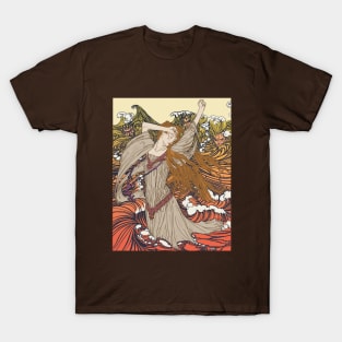 Pre-Raphaelite girl 3 (Orange) T-Shirt